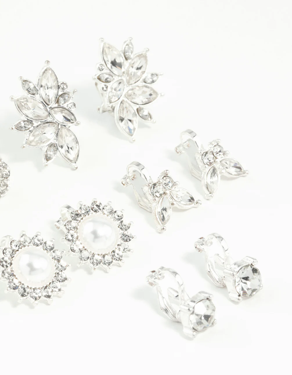 Silver Pearl Butterfly Earring 5-Pack - Image 3