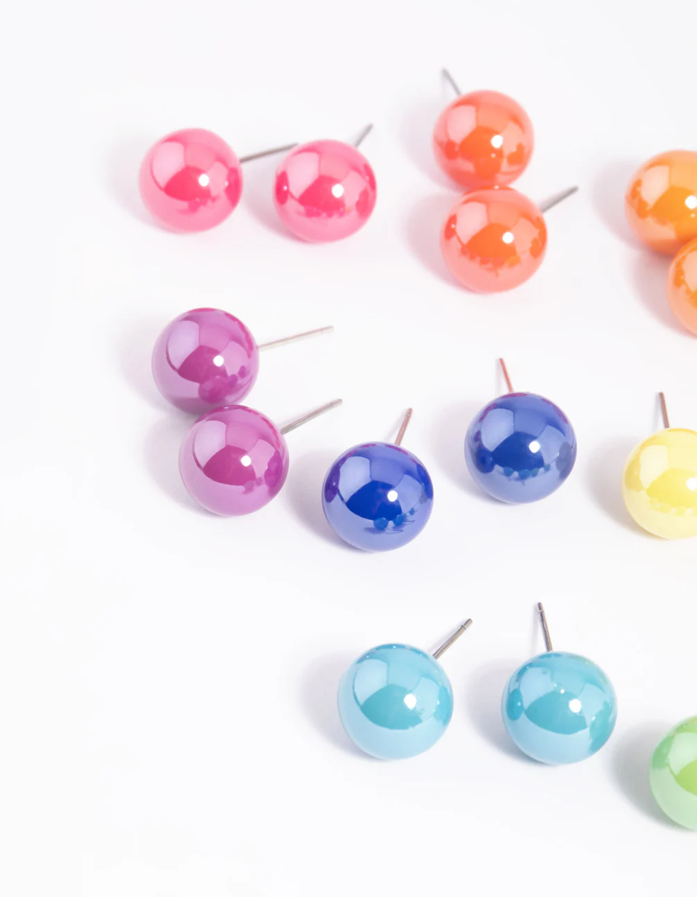 Colourful Ball Stud Earring 8-Pack - Image 2