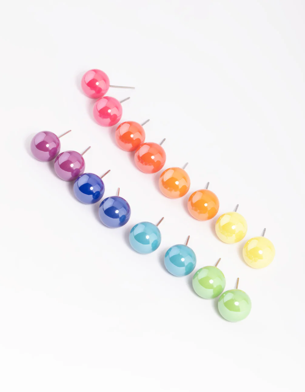 Colourful Ball Stud Earring 8-Pack - Image 3