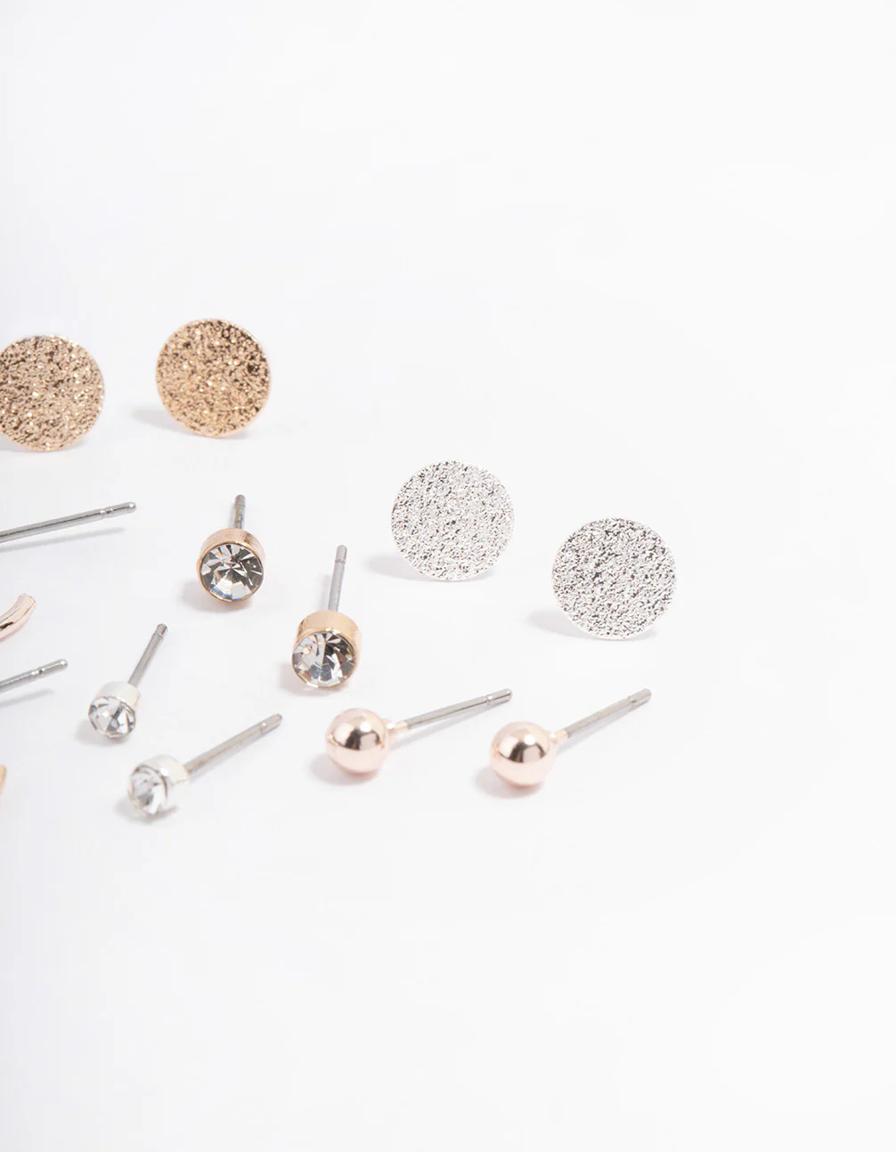 Mixed Metal Basic Disc & Hoop Earrings 8-Pack - Image 3