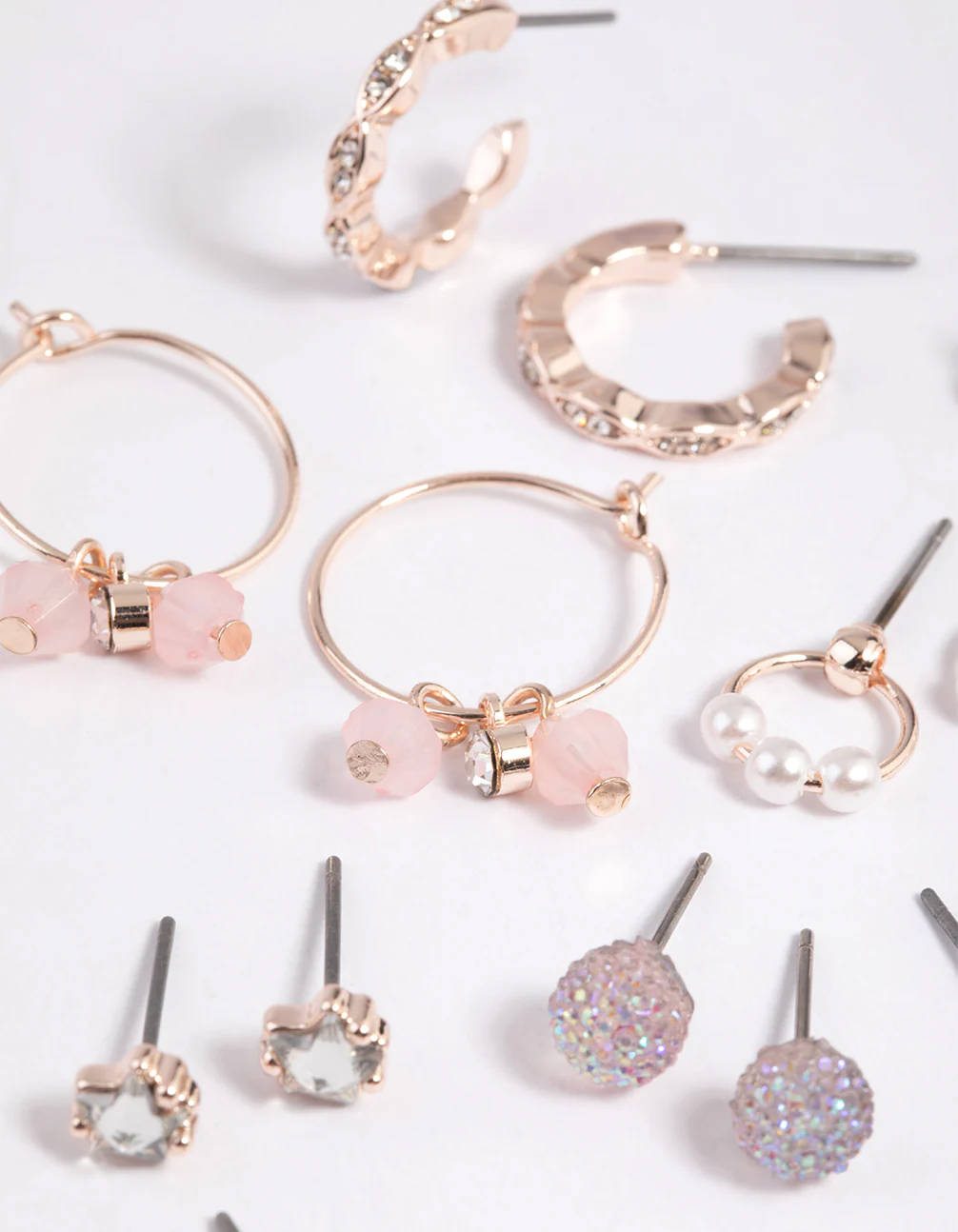 Rose Gold Bee & Diamante Stud Earring 12-Pack - Image 2