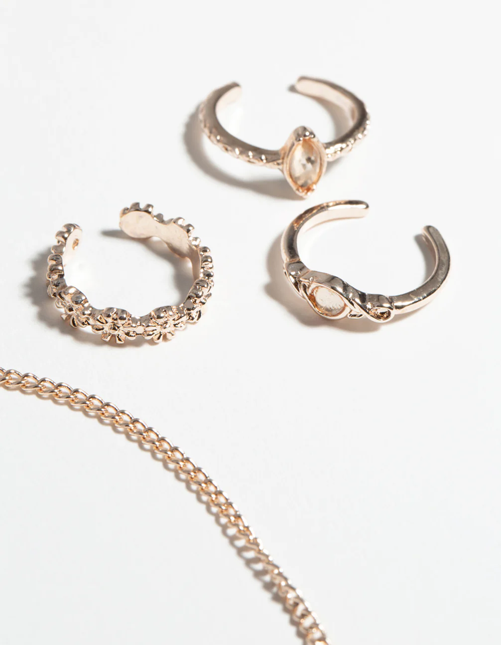 Rose Gold Dainty Toe & Anklet Set - Image 2