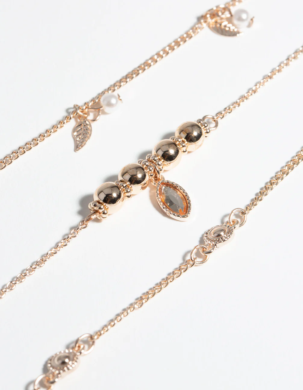 Rose Gold Dainty Toe & Anklet Set - Image 3