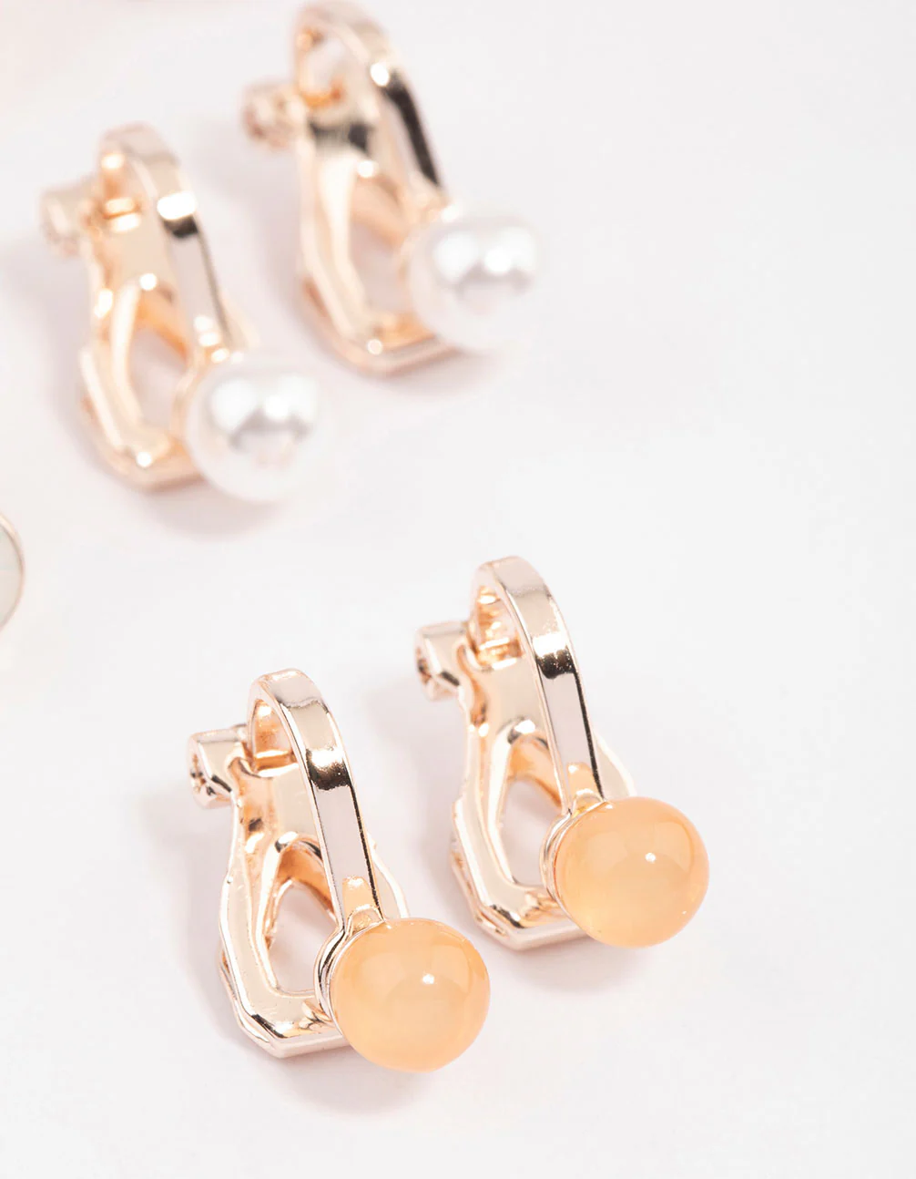 Rose Gold Pretty Garden Clip On Earrings 5-Pack - Image 3