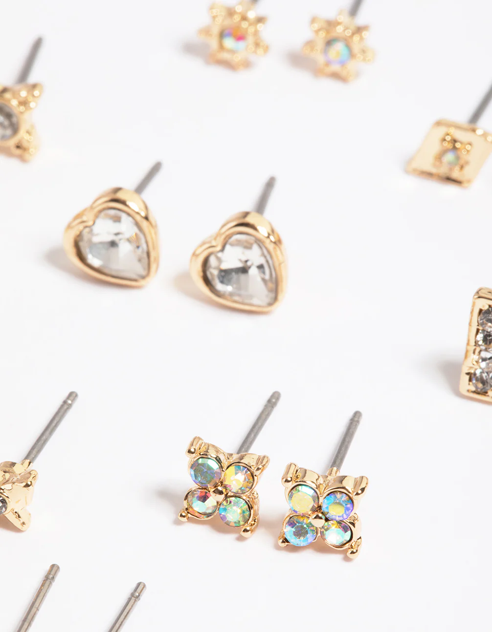 Gold Diamante Stud Earring 12-Pack - Image 3