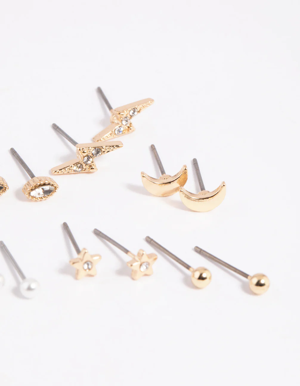 Gold Celestial Pearl Stud Earring 8-Pack - Image 2