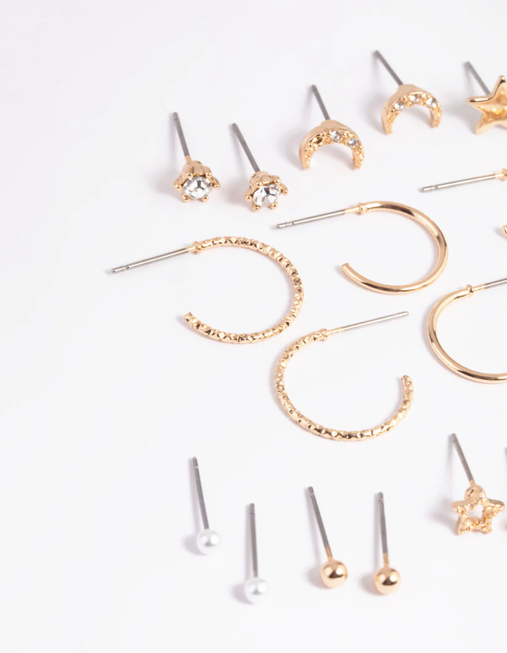 Gold Celestial Heart Stud Earring 12-Pack - Image 2