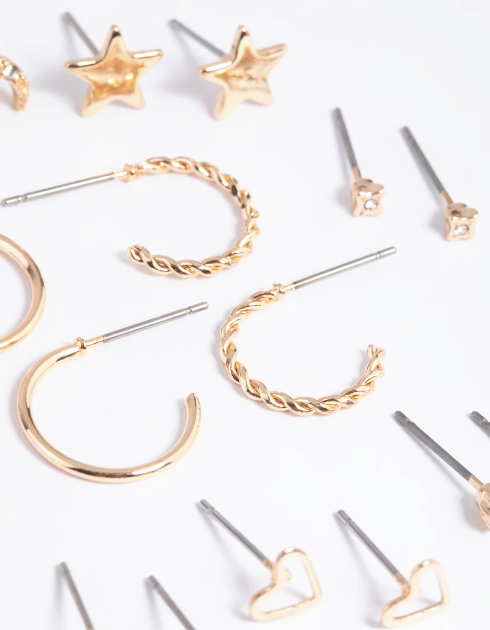 Gold Celestial Heart Stud Earring 12-Pack - Image 3
