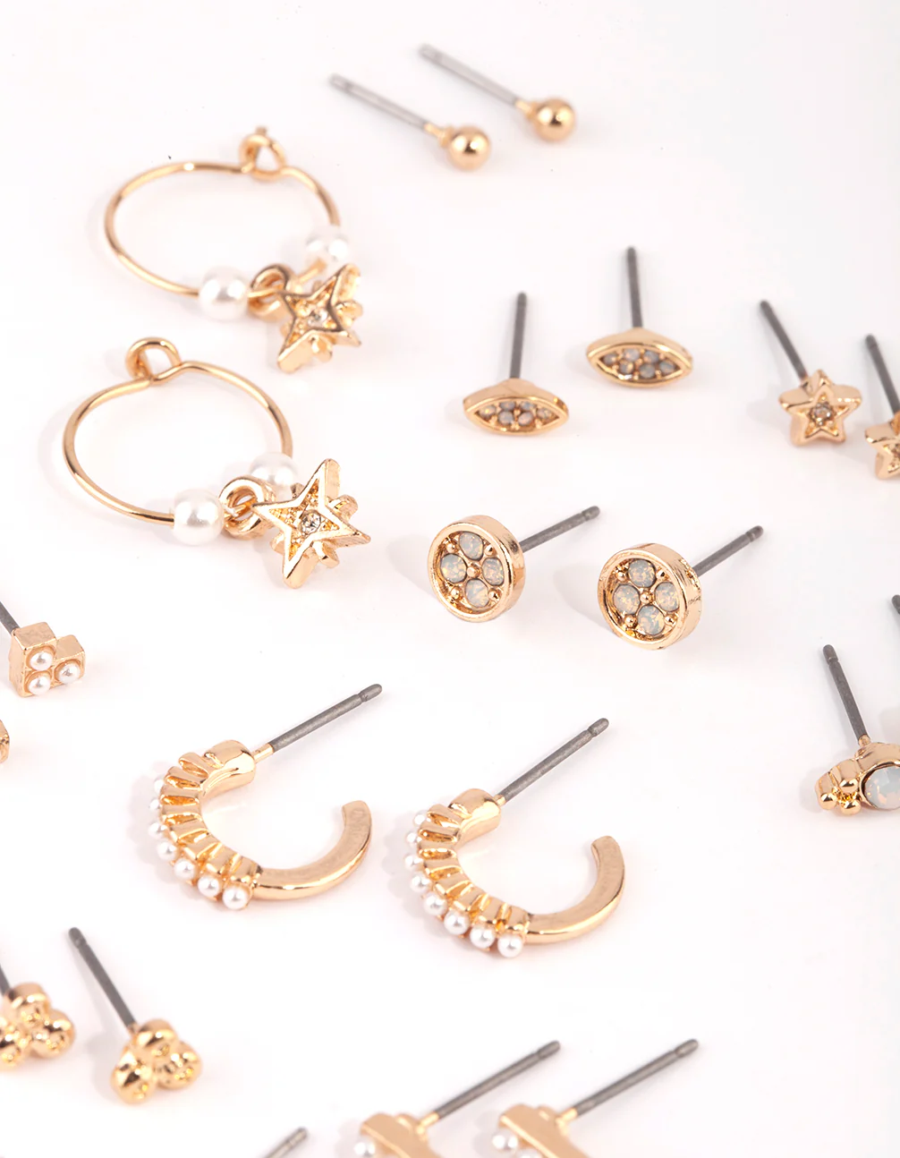 Gold Celestial Pearl Stud Earring 12-Pack - Image 2