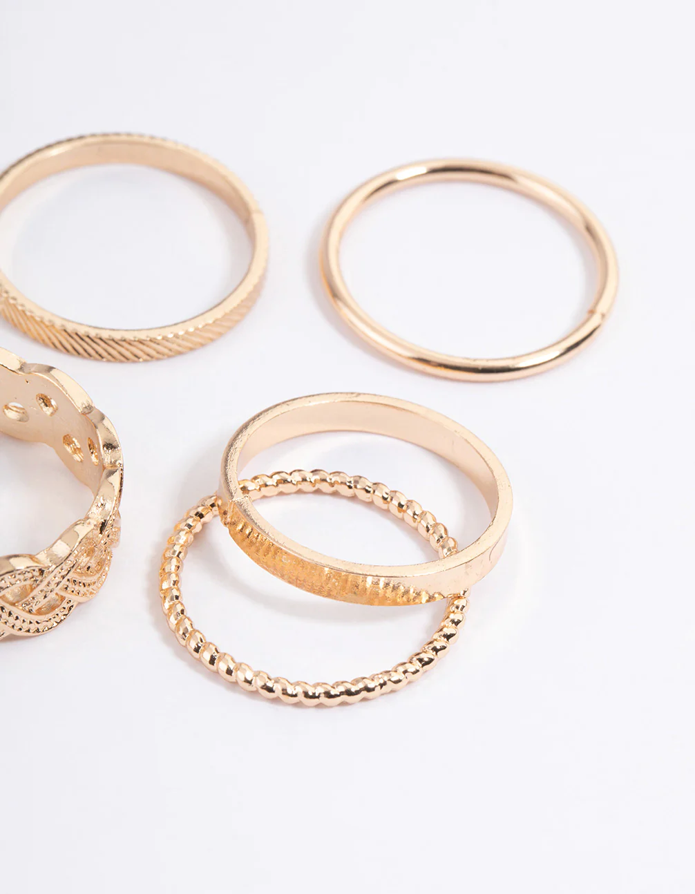 Gold Classic Braid Ring 8-Pack - Image 3