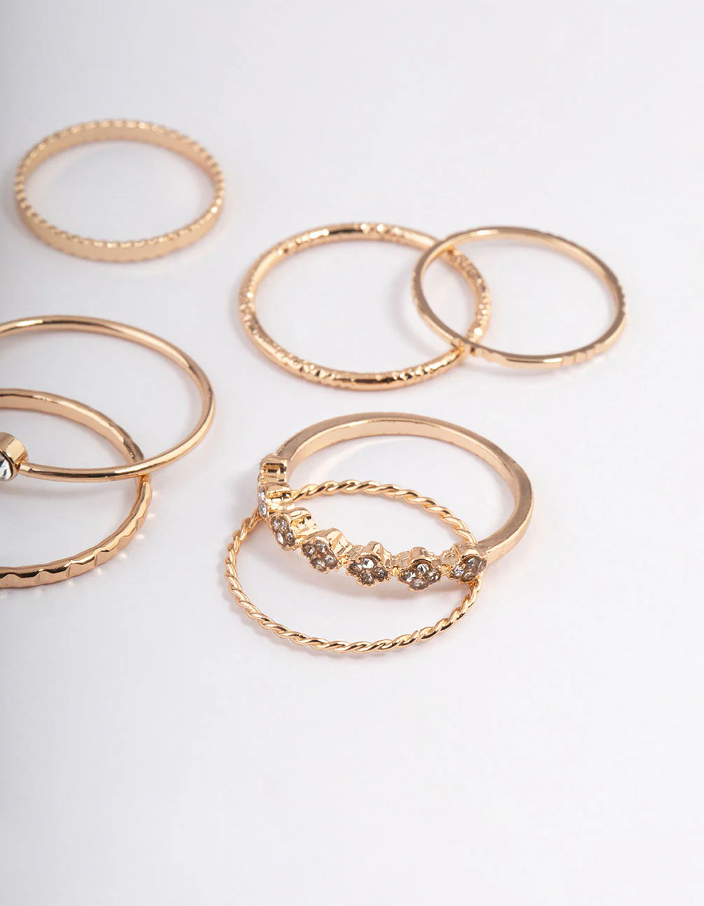 Gold Dainty Flower Ring Pack - Image 3