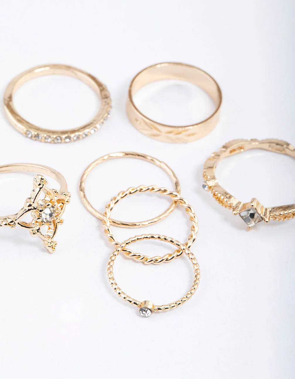 Gold Dainty Ornate Ring Pack - Image 2