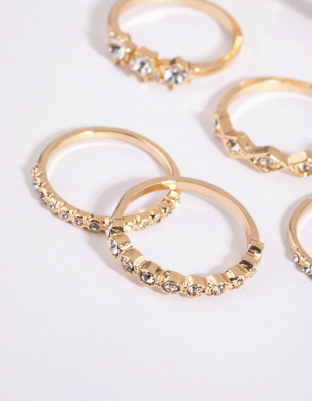 Gold Diamante Ring 8-Pack - Image 3