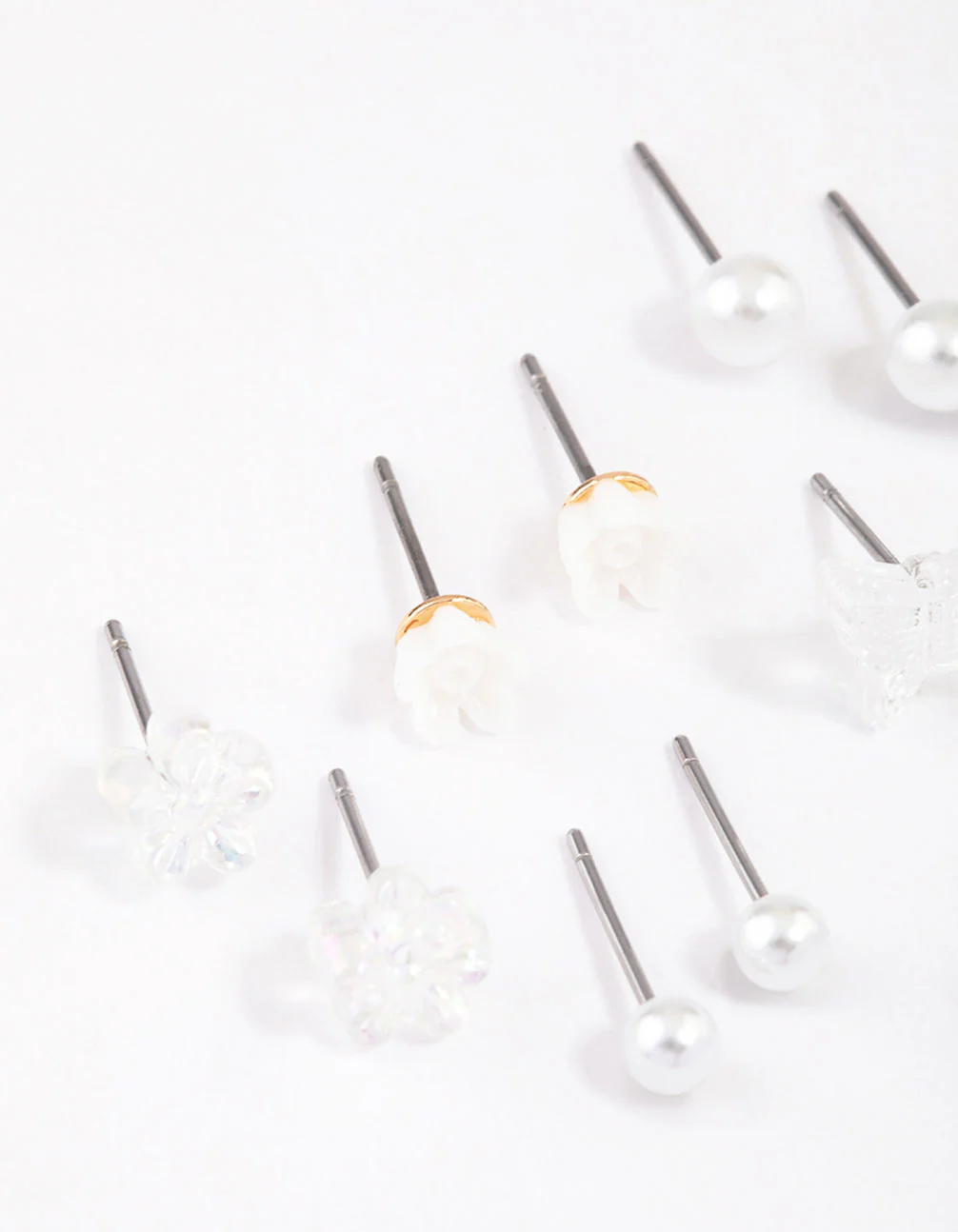 Gold Garden Mixed Stud Earrings 8-Pack - Image 2