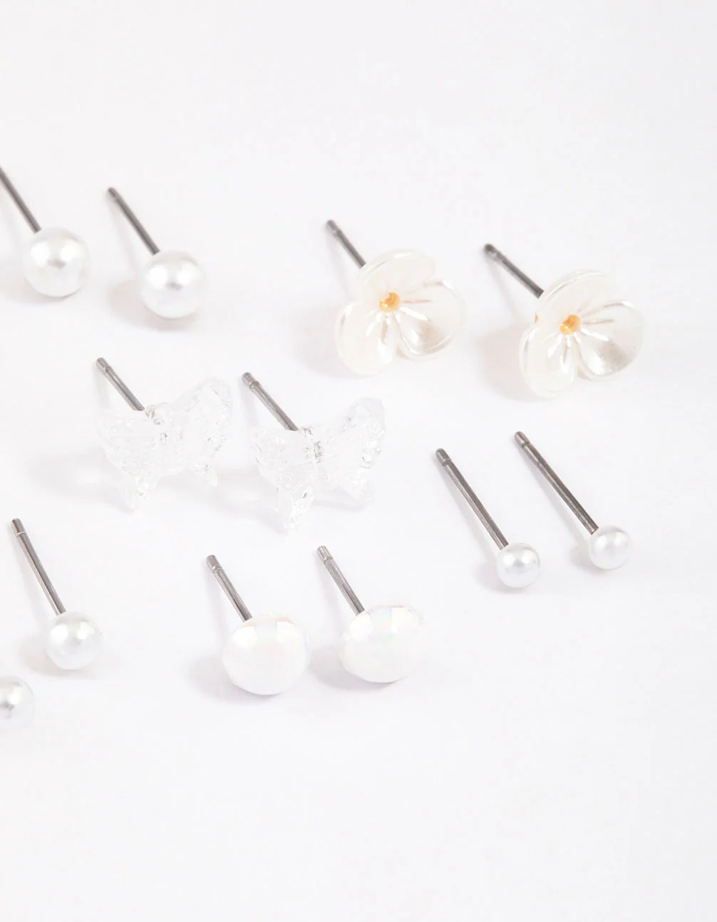 Gold Garden Mixed Stud Earrings 8-Pack - Image 3