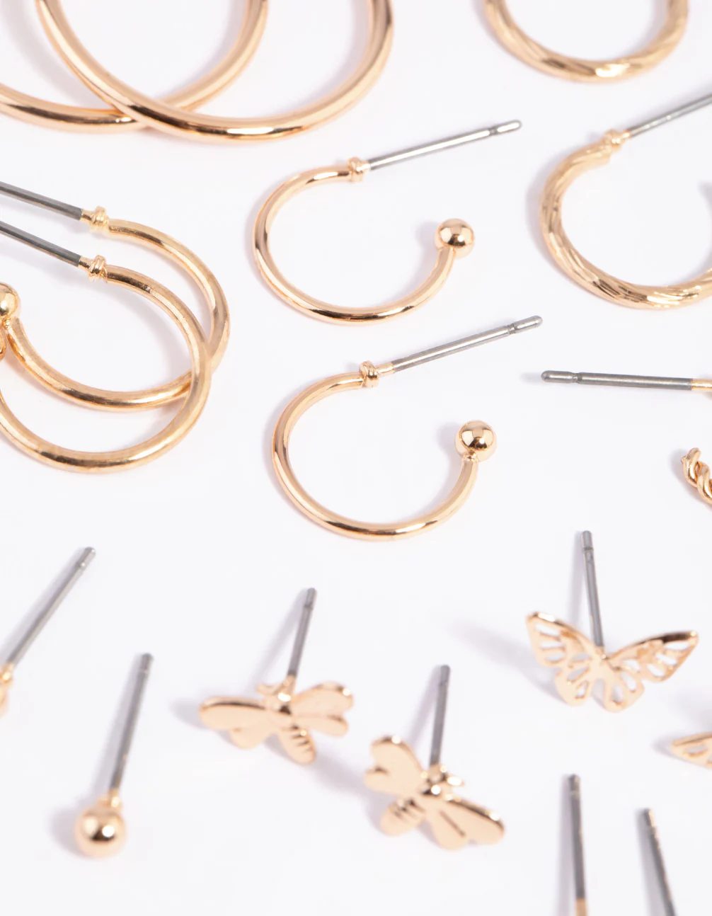Gold Garden Stud & Hoop Earring 12-Pack - Image 3