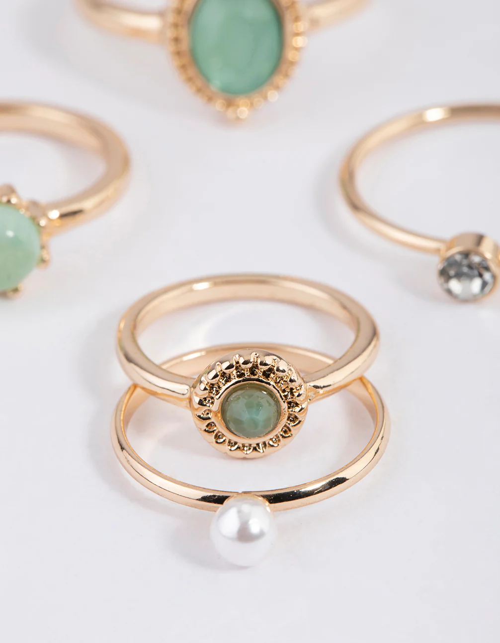 Gold Ornate Oval Ring 5-Pack - Image 2