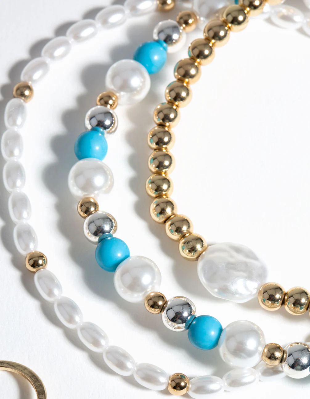 Pearl & Turquoise Ring & Bracelet Set - Image 3