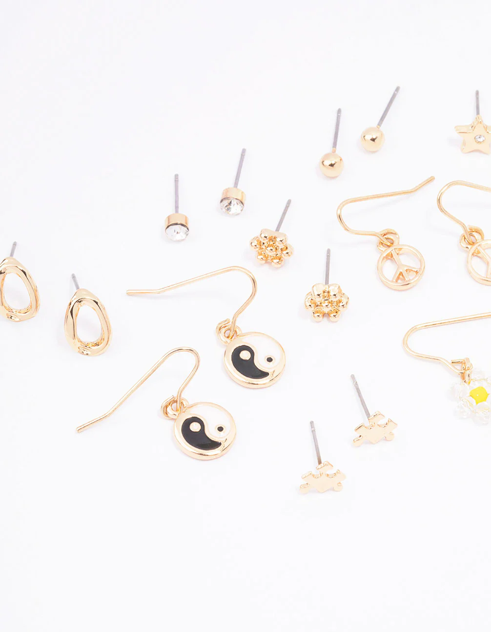 Gold Puzzle Star Earring 12-Pack - Image 2