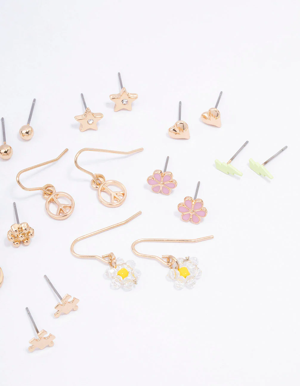 Gold Puzzle Star Earring 12-Pack - Image 3