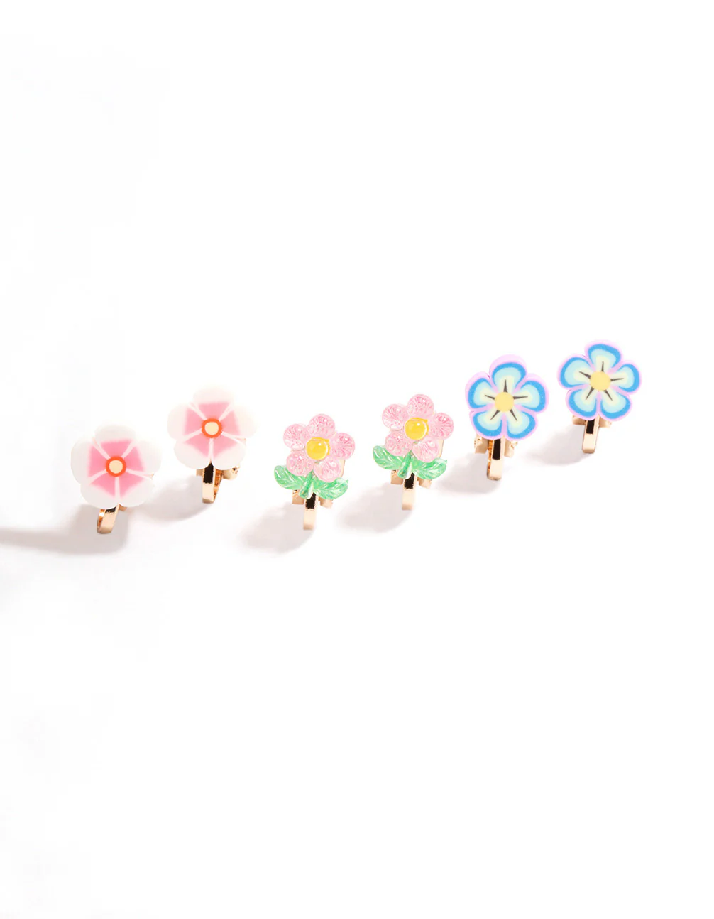 Gold Smile & Flower Earrings 5-Pack - Image 3