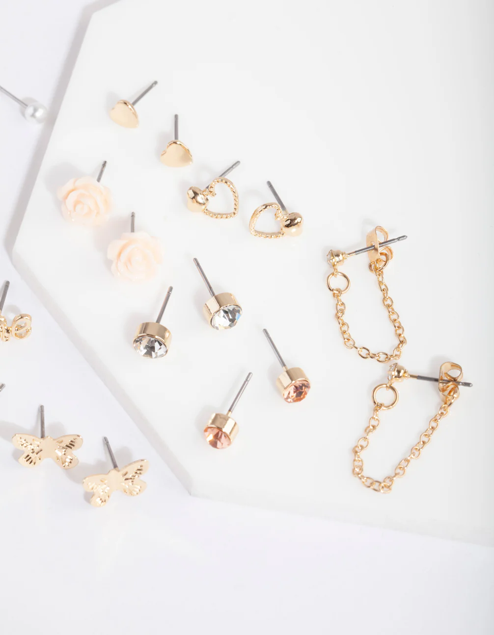 Gold Flower & Pearl Earring 12-Pack - Image 3