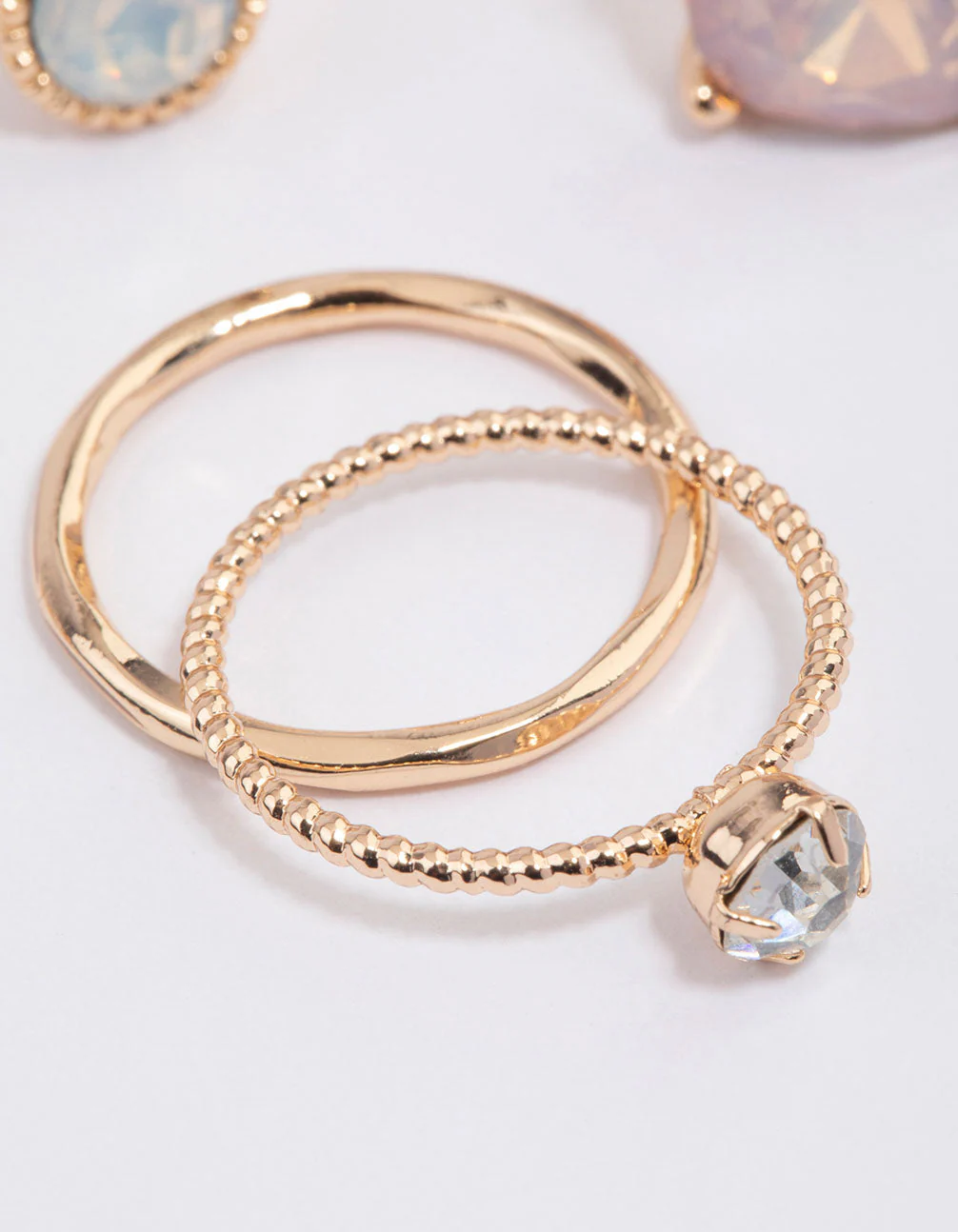 Gold Textured Shape Ring Pack - Image 3