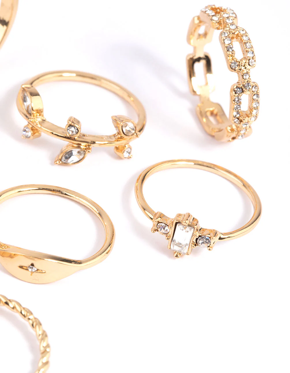 Gold Leaves Ring 8-Pack - Image 3