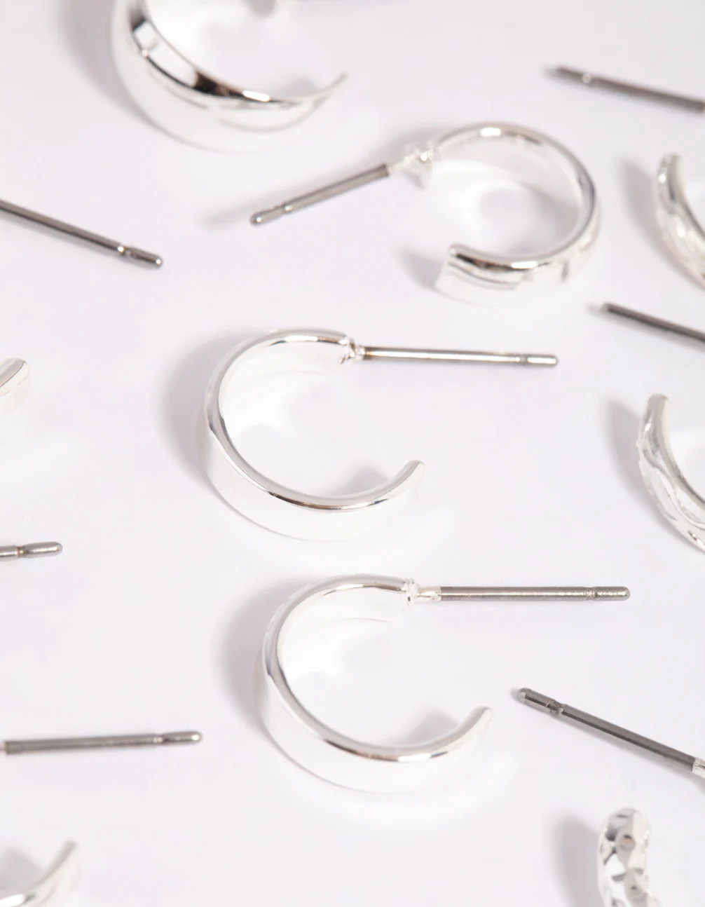 Silver Hoop Earring 12-Pack - Image 3