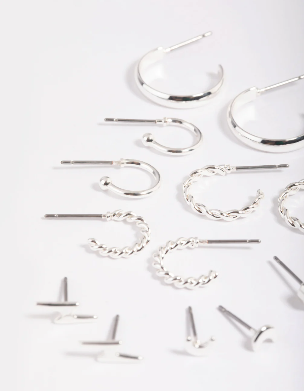 Silver Celestial Stud & Hoop Earring 8-Pack - Image 2