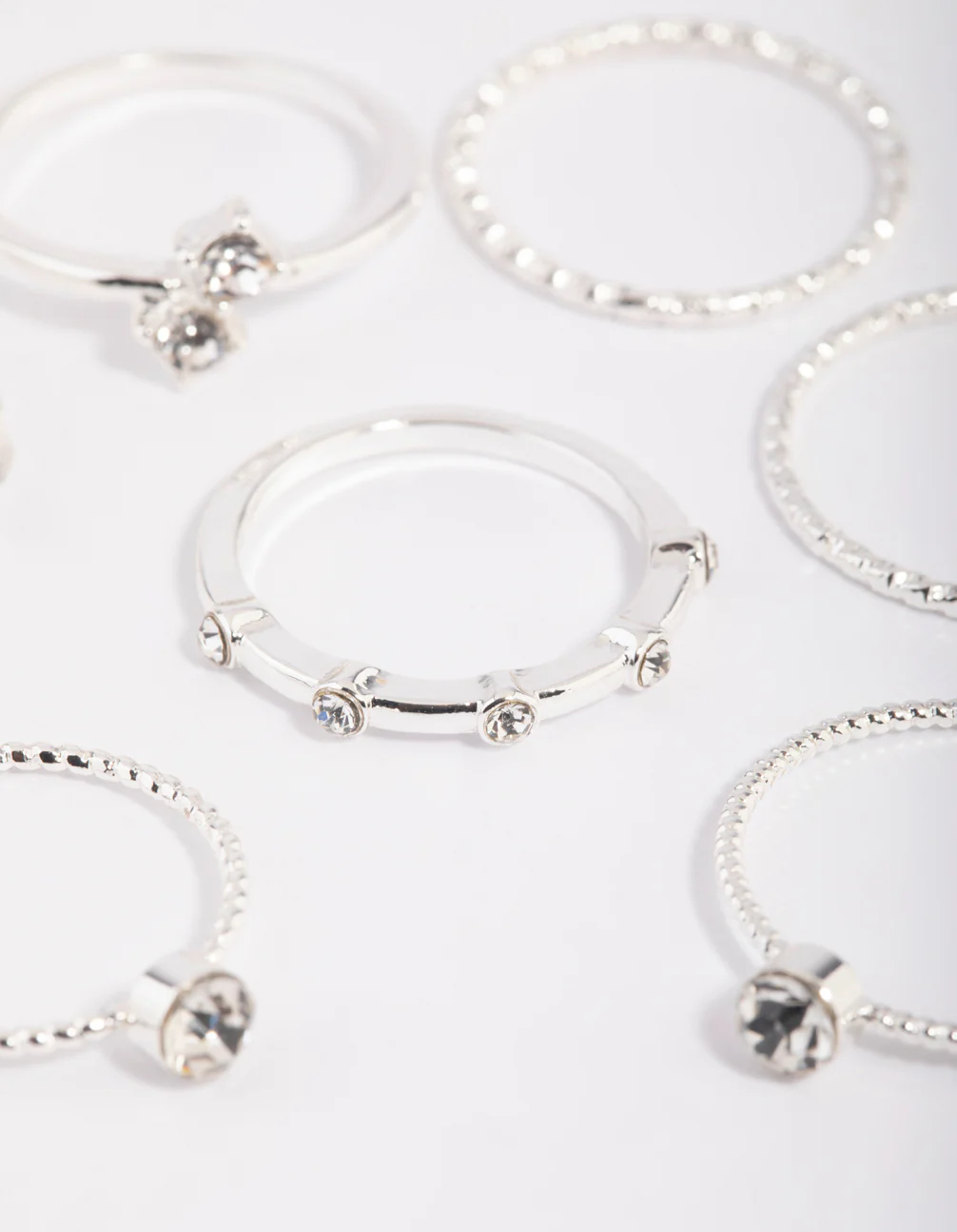 Diamante Chain Ring Stack Pack - Image 2