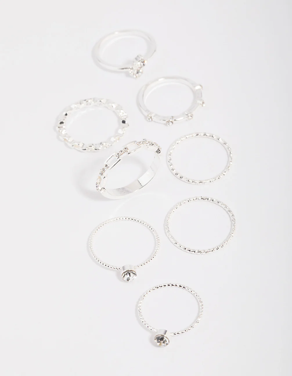 Diamante Chain Ring Stack Pack - Image 3
