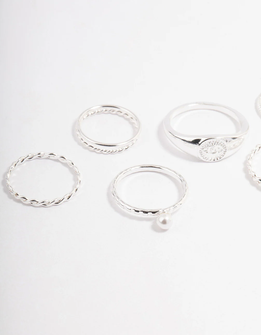 Silver Evil Eye Signet Ring Pack - Image 2