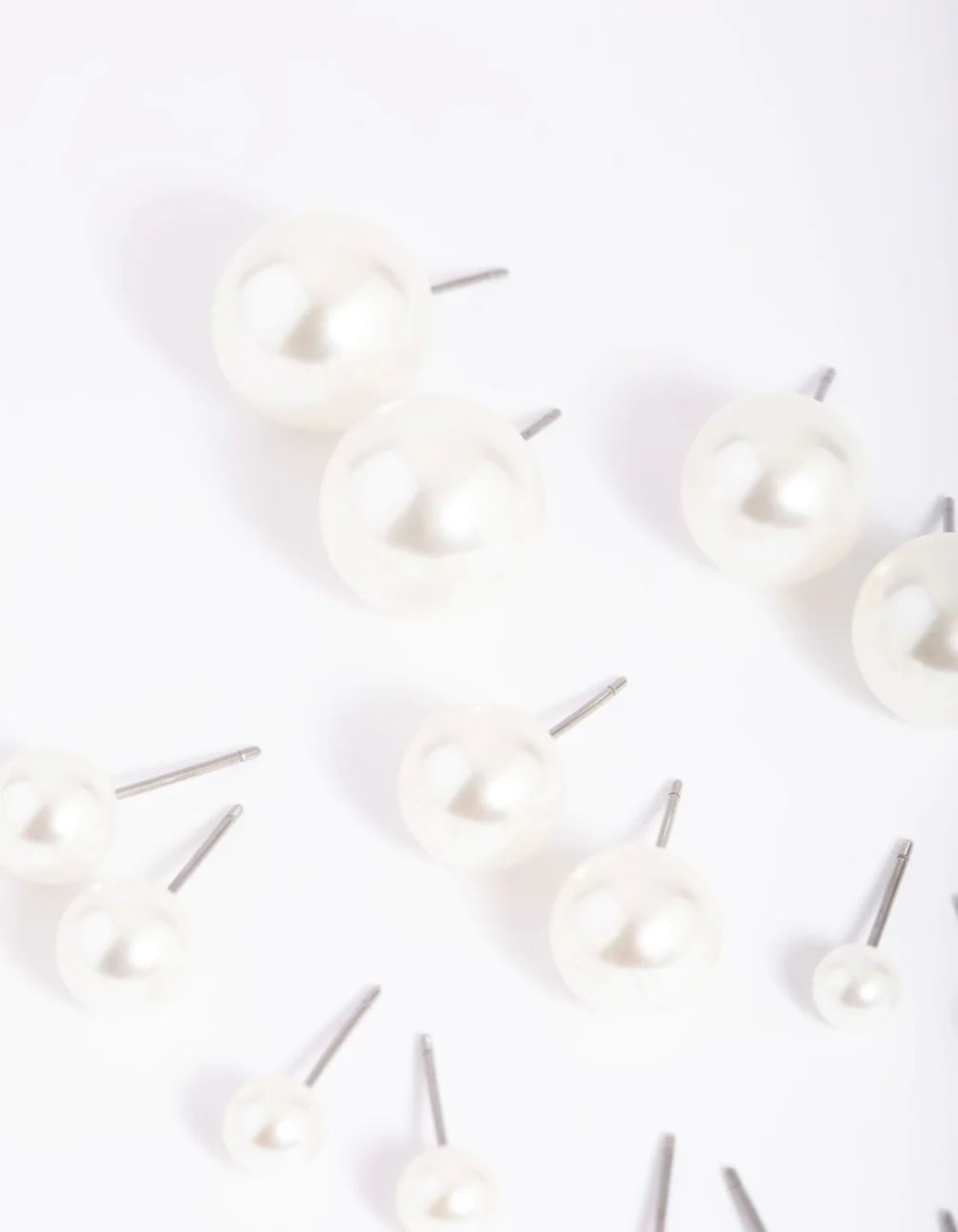 Silver Pearl Stud 8-Pack - Image 2