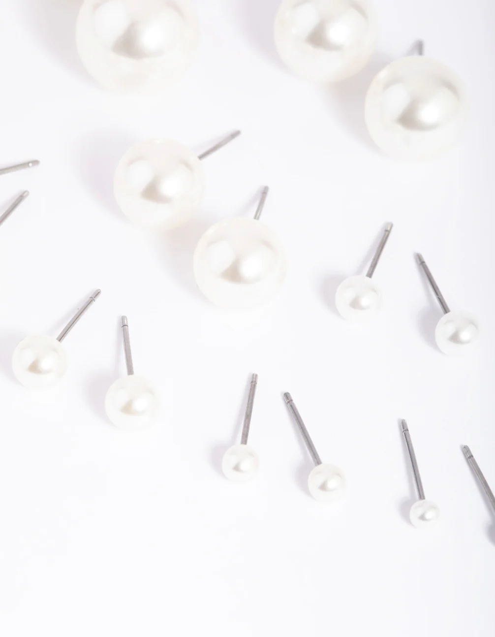 Silver Pearl Stud 8-Pack - Image 3