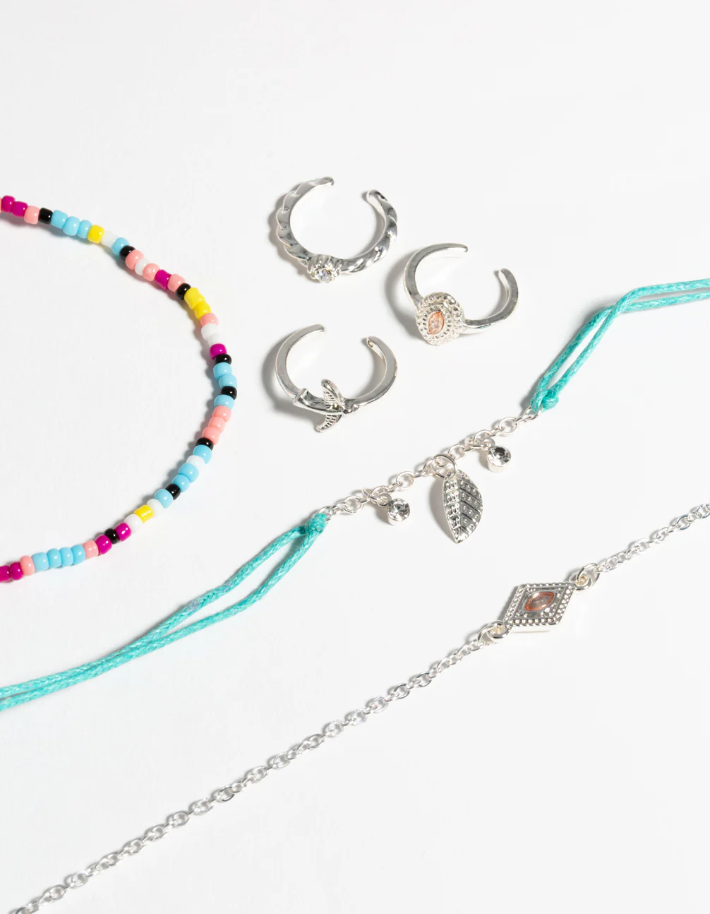 Silver Rainbow Toe & Anklet Set - Image 2