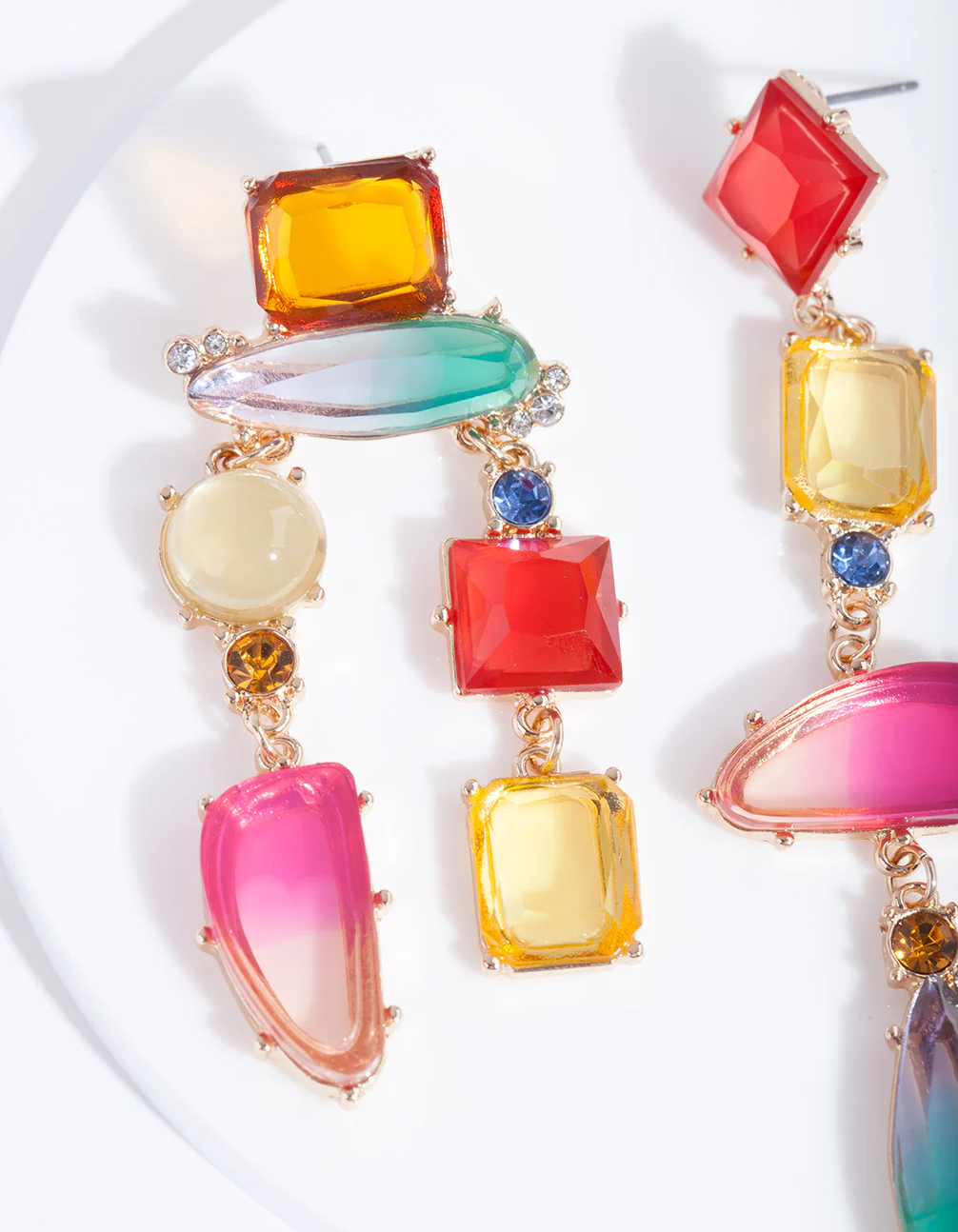 Mismatch Stone Shard Earrings - Image 2
