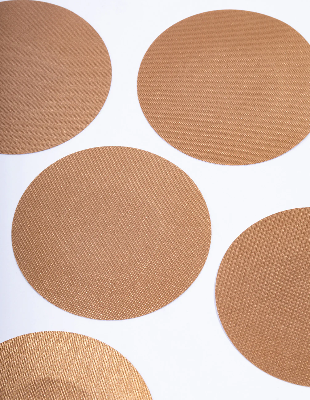 Brown Fabric Round Nipple Covers Pack - Image 2