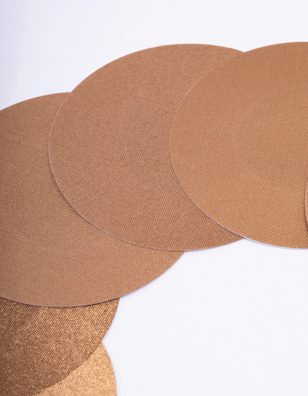 Brown Fabric Round Nipple Covers Pack - Image 3
