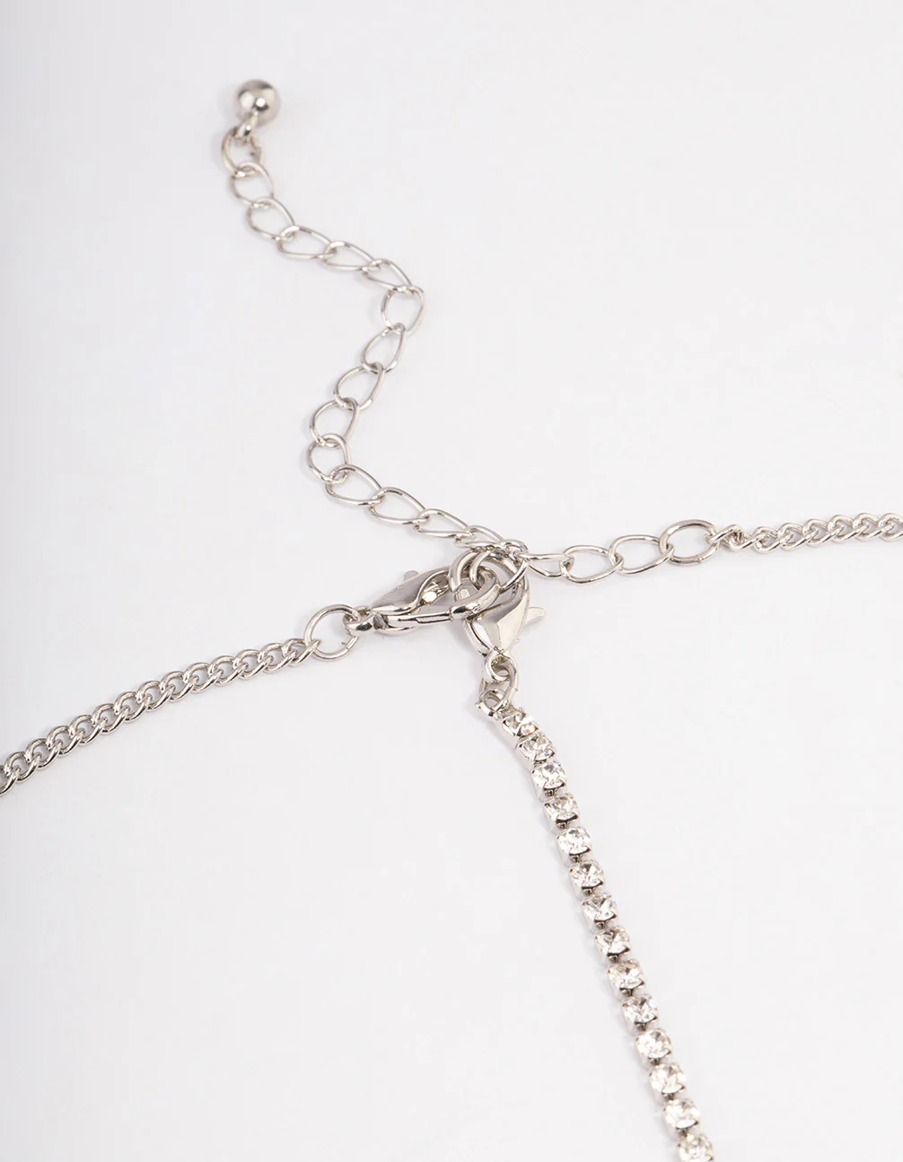 Silver Diamante Drape Head Chain - Image 3