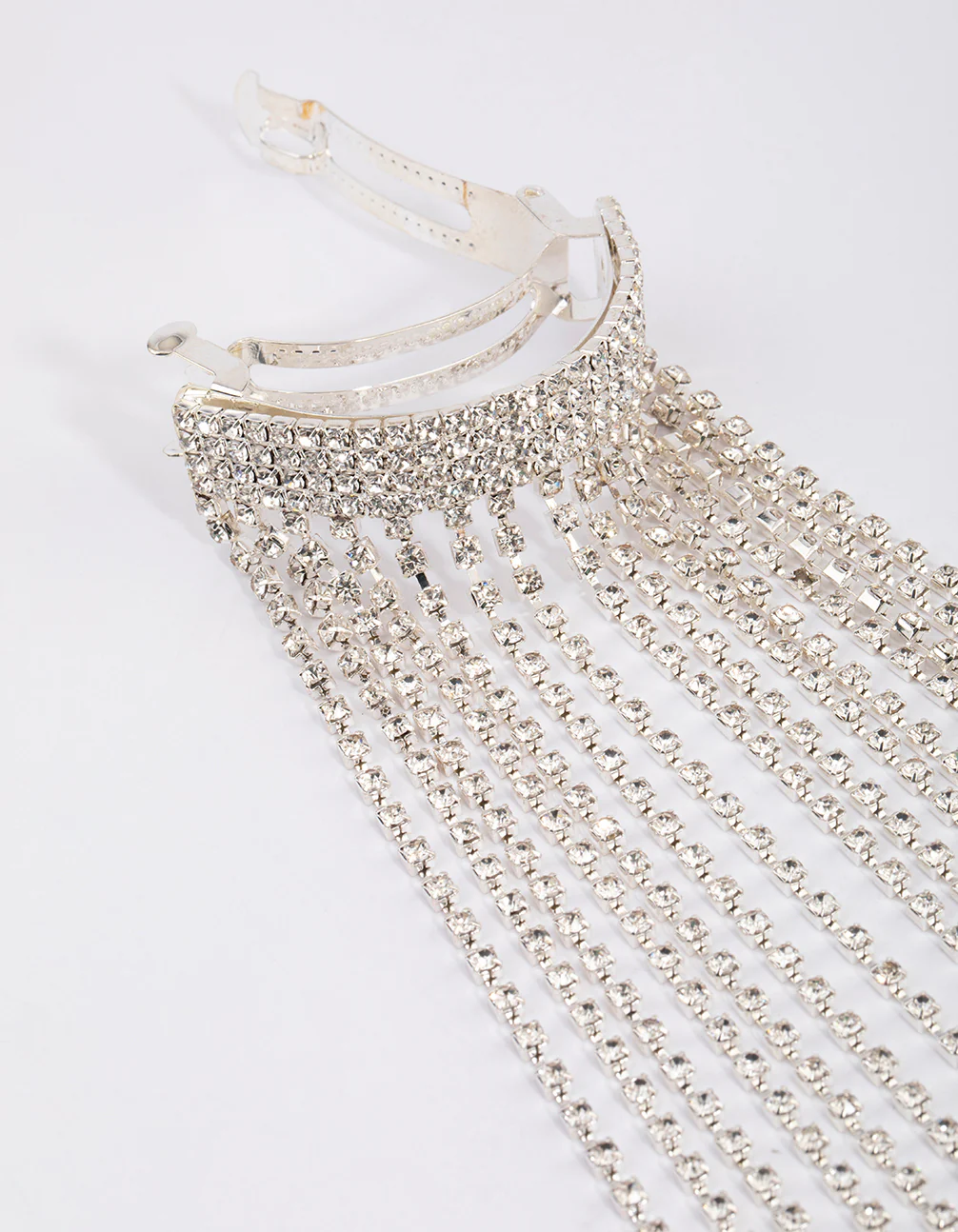 Silver Diamante Statement Pony Tail Clip - Image 3