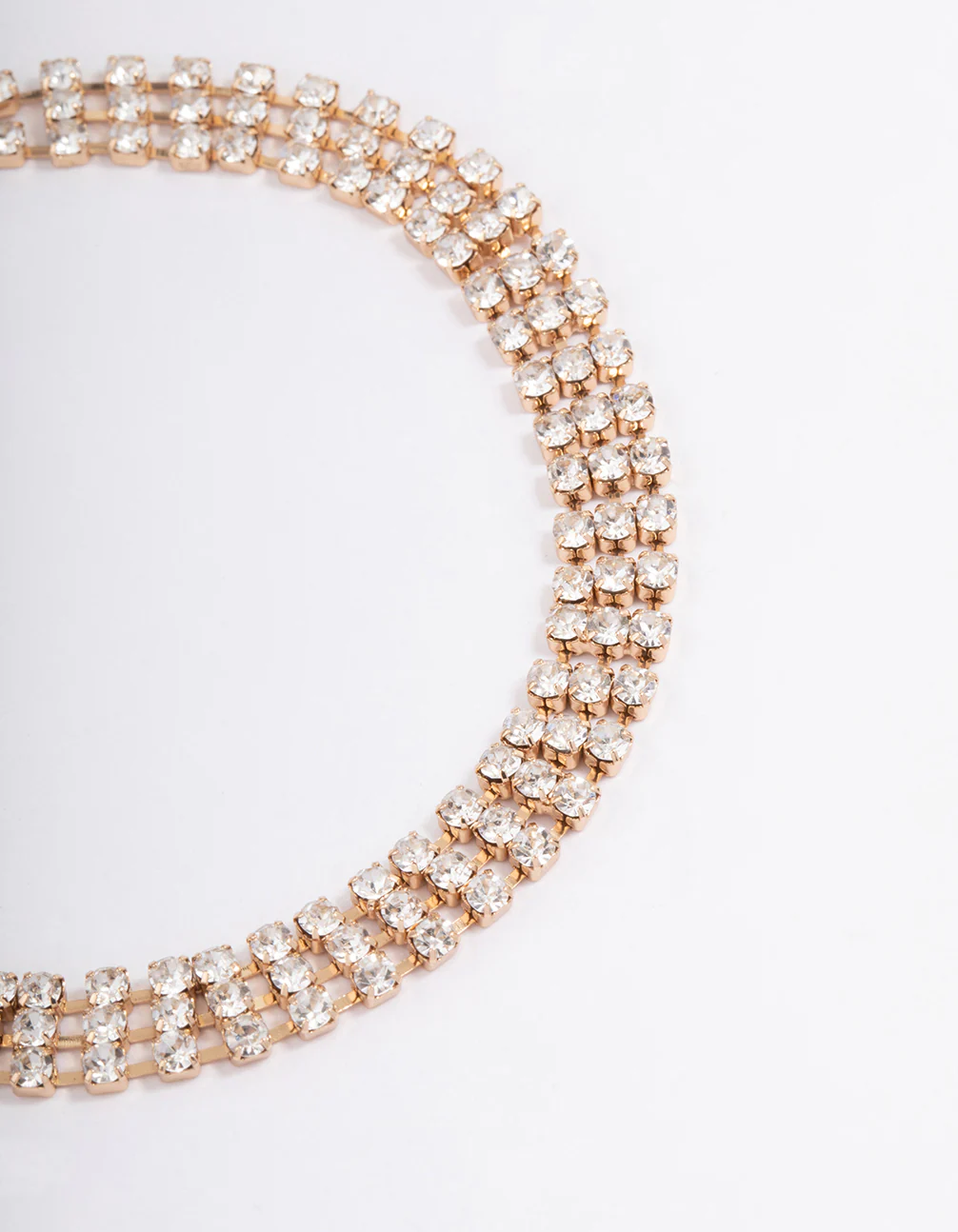 Gold Diamante Cupchain Thin Anklet - Image 2