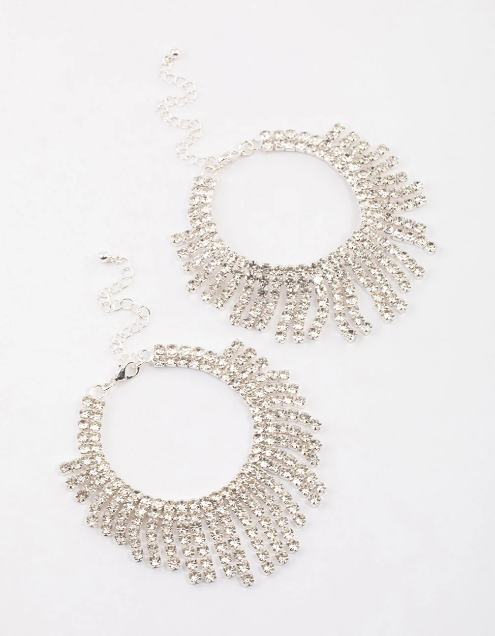 Silver Diamante Cupchain Statement Anklet Pack - Image 2