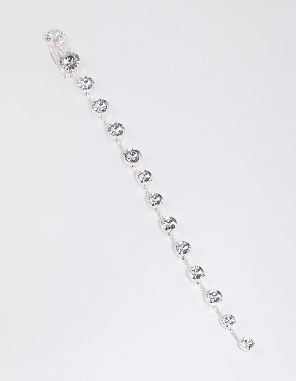 Silver Round Crystal Hair Clip - Image 2