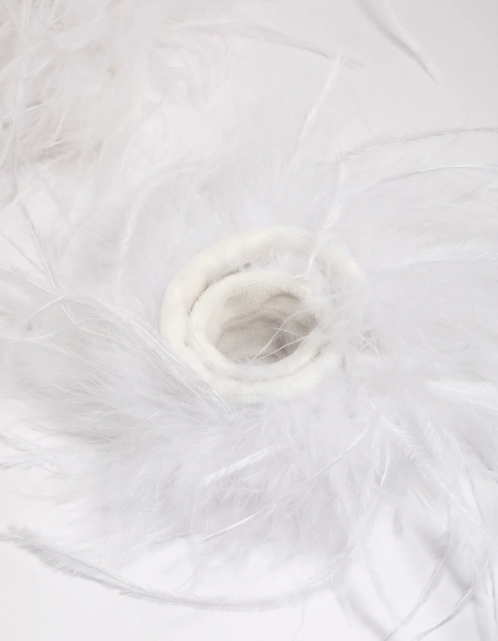 White Feathered Attachable Cuffs Pack - Image 2