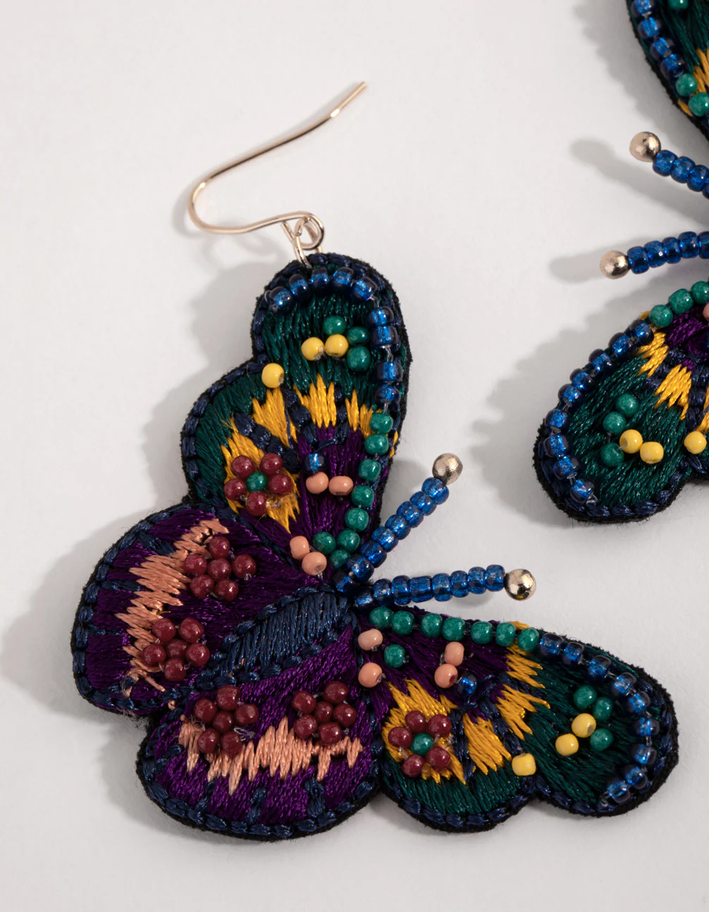 Mixed Statement Butterfly Earrings - Image 2