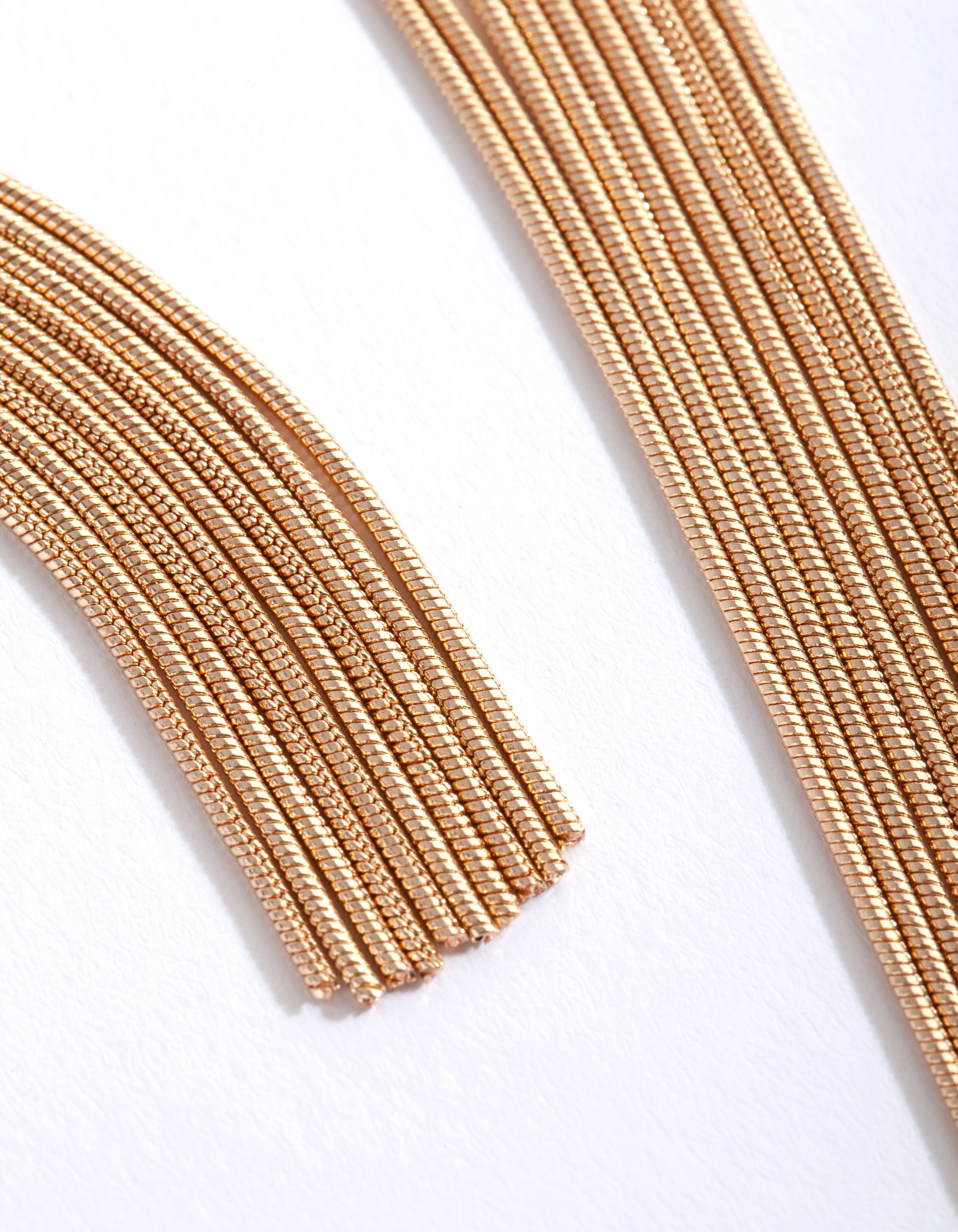 Gold Knot Snakechain Earrings - Image 3