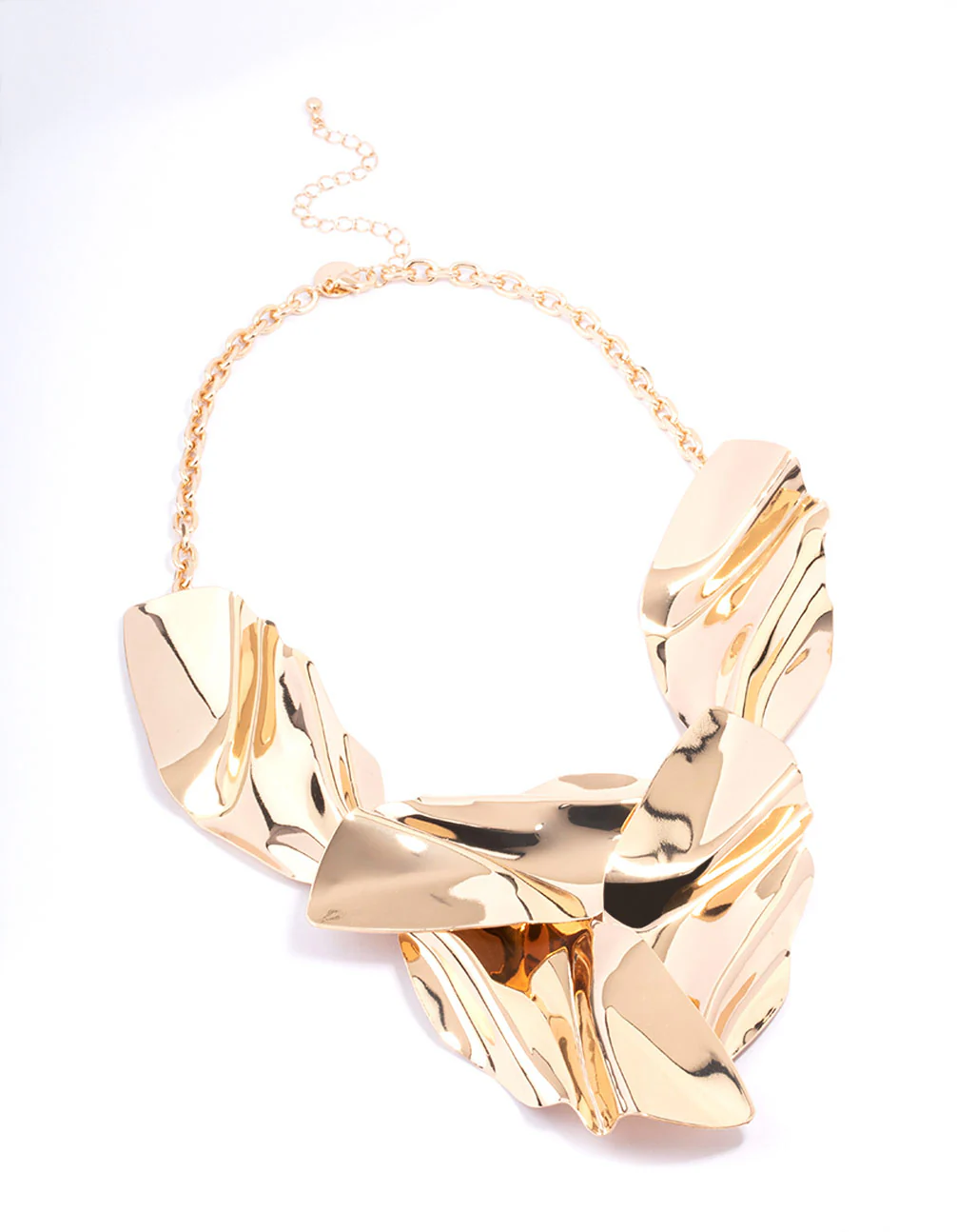 Gold Abstract Disc Short Necklace - Image 2
