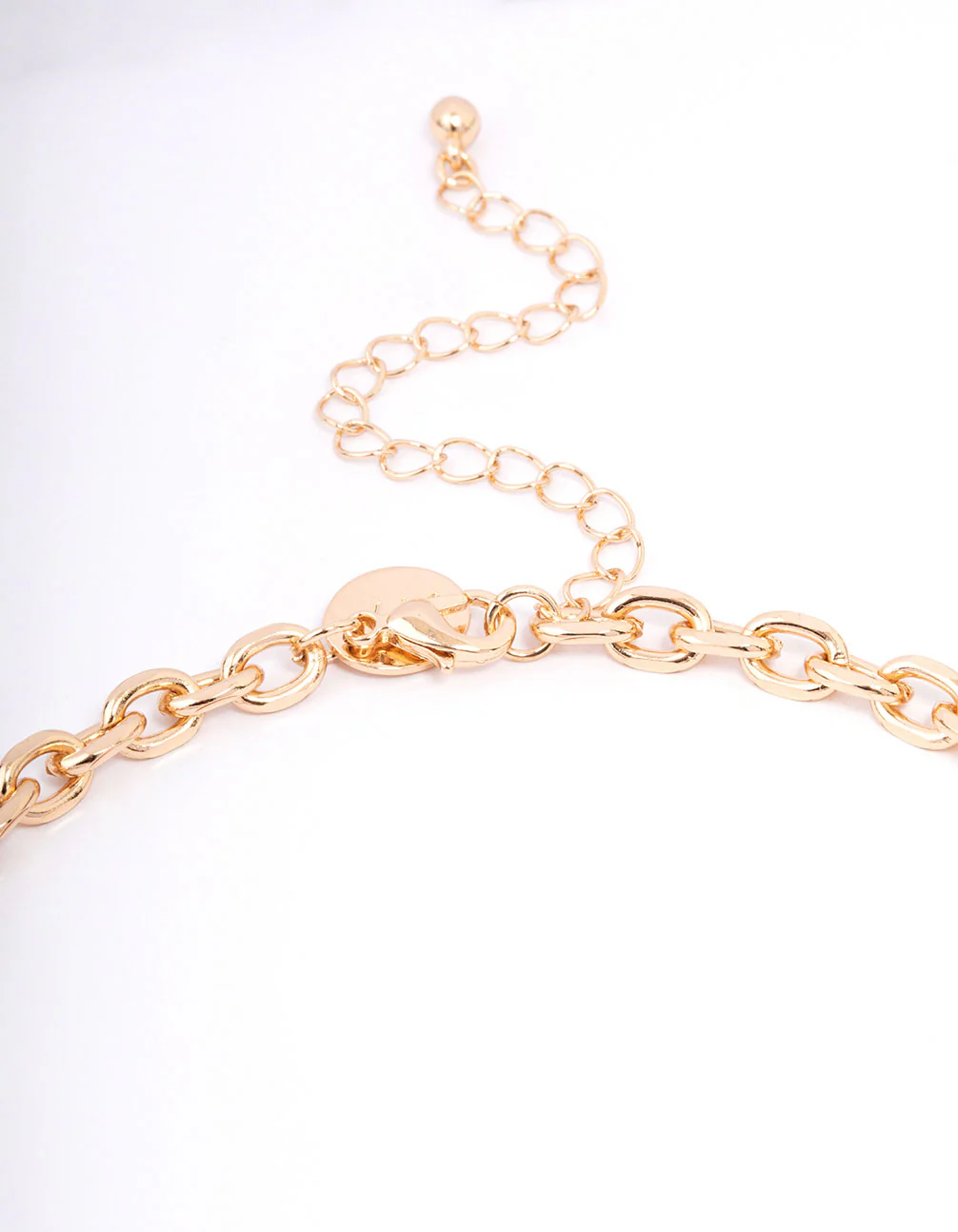 Gold Abstract Disc Short Necklace - Image 3
