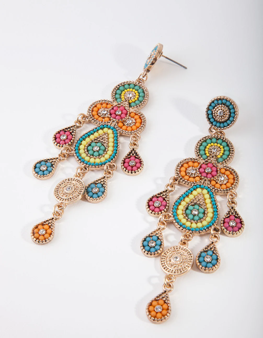 Gold Bug Seed Bead Set Earrings - Image 2